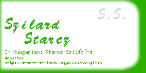 szilard starcz business card